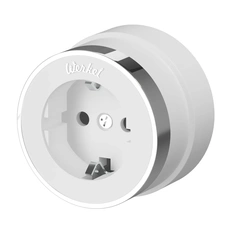 Изображение Розетка с заземлением (белый матовый/хром) W5871050